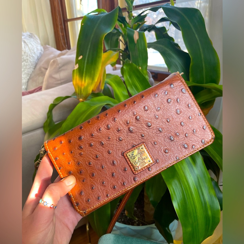 Dooney & Bourke Ostrich Crossbody Clutch
